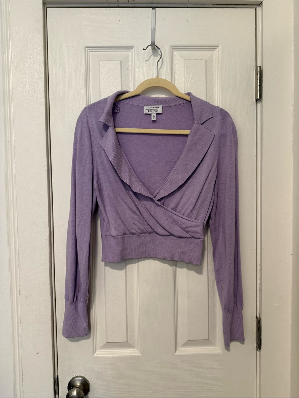 & Other Stories Lavender Wrap-Style Long Sleeve Top